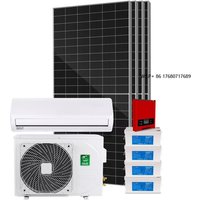 9000-18000 BTU Solar Powered Cooling/Heating Air Conditioner Outdoor Split System DC Grid Compatible Energy Efficient