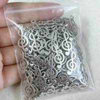 20/100pcs Antique Silvery Musical Notes Charms for DIY Jewelry Making Bracelets Necklaces Earrings Jewelry Accessories