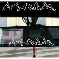 AliExpress NONE 1PC Auto Rearview Mirror Sticker: White Flame Design for Decoration For Car Motorcycle Bicycle Moto Laptop Dashboard Mirror