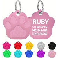 Personalized Paw Cat ID Tags Customized Pet Id Tag For Cat NameTag Customized Cat ID Tags For Small Dog Laser Engraving