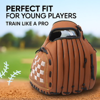 Outdoor camping sport Baseball Gloves Softball Practice Equipment Size 9.5 Left Hand For Kids/Adults Man Woman Training