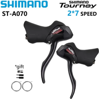 AliExpress Shimano SHIMANO TOURNEY A070 2x7 Speed Shifter DUAL CONTROL LEVER Clamp Front Derailleur Rear Derailleur Road Bike A070 Shifter