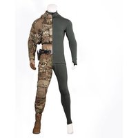 Emersongear Zippered Breathable Warm Suit Underwear Thermal Winter Warmth Shirts Pants Set Tops Trousers Outdoor Hiking Camping