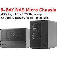L8 8+3 Bay NAS Chassis Case, 8*3.5"HDD+3*2.55"SSD,Applied To Home Video Center, Network Storage Ed Corporation