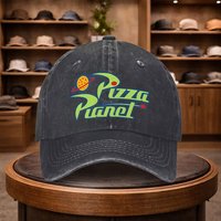 1 Pizza Planet Printed Baseball Cap, Casual Snapback Hat, Fashion Hat, Outdoor Adjustable Leisure Cap, Suitable for All Seasons,