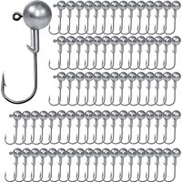 100PCS Fishing Hooks Lead Jig Heads Carp Fishing Accessories Goods 1/32 1/16 1/8 oz Fishing Equipment Tackle Lead Head Hooks