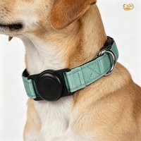 Dog Collar with Airtag Holder Ultra-Durable Comfortable Padded Heavy Duty Dog Collars for Small Medium Large Dogs