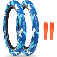 ZUKKA20 x 2.125 Bike tire 2 Pack 20 Bike tire BMX Bike Tires Kids Blue 20" Bike Tires Folding Replacement Tires Fits Most Kids