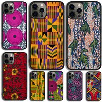 African Wax Fabic Phone Case Cover For iPhone 17 Air 15 Pro MAX 16 Plus 14 11 12 13 Coque