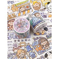 5m Dodojam Cute Girls Kawaii Washi Tape Rolls Stickers Food Decorative Materials