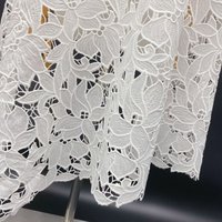 Elegant Water Soluble Milk Silk Embroidered Lace Fabric for Wedding Gowns Fashion Clothing Trims By The Yard