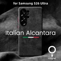 Magnetic for ALCANTARA Case for Samsung Galaxy S26 Ultra 5G Luxury Business Supercar Same Artificial Leather Phone Cases