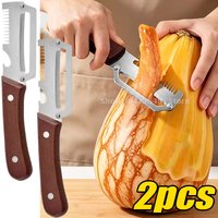 1/2pcs 3-in-1 Paring Knife Metal Vegetable Peeler with Wooden Handle Peel for Fruit Household Food Cutting Tool Bottle Opener