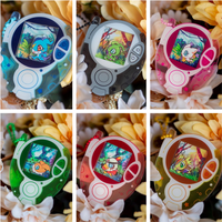 Chibimon Acryl-Shaker-Schlüsselanhänger, Minomon, Tailmon, Hawkmon, Tokomon, Charakter-Shaker-Taschenanhänger, tragbarer Schlüsselanhänger, Geschenk für Fans