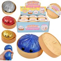 Dumpling Squishy Simulated Steamed Bun Squishy Stress Ball Soft Slow Rebound Sensory Squeeze Toys Fidget Toy Stress Relief Gift