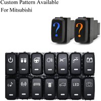 Orange Led Push Button Switch with Wiring Connector, Customizable Pattern for Mitsubishi Pajero Challenger Triton MN 2009 - 2015