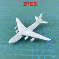 2PCS 1/2000 700 Scale Resin Model An-124 Strategic Transport Aircraft Simulation Airplanes Length 28.3mm 99mm for DIY Display