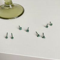 New Material Bioceramic Geometric Creativity Stud Earrings For Women Allergy Prevention Piercing Ear Hole Fashion Jewelry