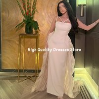 Prom Dresses Champagne Straps Mermaid Gown Wedding Guest Gala Banquet Red Carpet Formal Party Customized 