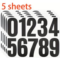 5 stickers with 0 to 9 digits, waterproof mailbox house number stickers, suitable for offices, schools, and homes