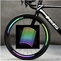 AliExpress NONE 12Pcs/1set multi-color optional personalized wheel hub decorative strip, cool luminous waterproof PVC bicycle wheel sticker,