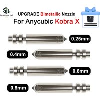 NEW Upgrade For Anycubic Kobra X Nozzle with KX Nozzle Sock KX Brush Bimetallic Nozzle for Anycubic Kobra x Hotend 3D Printer