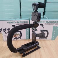 Universal Photography Video Handheld Vlog Stand Stabilizer Kit LED Light Microphone Remote Shutter Phone Camera Video Recording