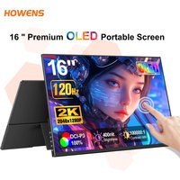 2K 3K 16" OLED Portable Monitor 120Hz Ultra-slim Touchscreen 100% DCI-P3 HDMI PC Computer Monitor for Gaming Laptop PS4 PS5 Xbox