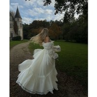 Amanda dostosowane białe jedno ramię długie rękawy suknie balowe Organza Vestidos de Noche długość podłogi linia A formalny wieczór 2025