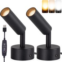 LED Spot Light Indoor 5W Up Lights 3000K/4000K/5000K Dimmable Indoor Spotlight with Memory for Plant Wall Accent Lighting 2 Pack