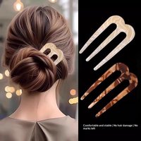 3 Prong French Hair Forks U Shaped Hair Pins Retro Vintage Hair Sticks Women Elegant Bun Fixing Fashion Hair Accessories
