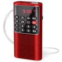 Hot Portable FM Mini Radio Built-in Speaker Recorder Rechargeable Battery Long Standby Strong Signal Handheld MP3 Walkman Radios