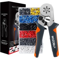 Hexagonal Ferrule Crimp Tool Wire Ferrule Crimping Tool HSC8 6-6/6-4 Self-adjustable Ratcheting Crimper for AWG23-10 0.25-6.0mm²