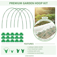 Plastic Coated Solid Fiberglass Arch Rod Greenhouse Bracket Vegetable Field Small Arch Support for Gardening