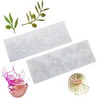 2-in-1 Silicone Leaf Chocolate Crisp Mold Lace Pad French Style Pastry Baking Tool for Dessert Decoration