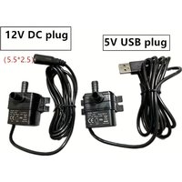 120L/H Micro 5V DC 12V Brushless Small Water Pump USB Pumping Mini Submersible Pump for Water Circulation Garden Pond Fish Tank