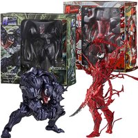 AMAZING YAMAGUCHI Carnage Venom KAIYODO Spider Man Legends Action Figure Joint Movable Change Face Statue Model Kid for Toy Gift image 4