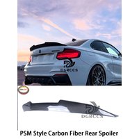 For BMW 2 Series F22 Coupe/F23 Convertible/M2 F87 PSM Style Carbon fiber Rear Spoiler 2014-2020 Carbon fiber Glossy black