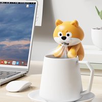 Cartoon Puppy Electric Fan Hanging Cooling Tool Portable Handheld Fan Noodles Water Cooling artifact Fan Hanging on the Cup