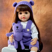 JOYORA Realistic Fashion Girl Rebirth Doll 3D Skin Visible Texture Handmade Vinyl Doll Fashion Collection Toy Holiday Gift