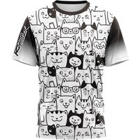 RightTrack Cute Cat Jersey Motocross Short Sleeve T-shirt Marathon Running Clothing FOXMTB Downhill Sports MPC Apparel