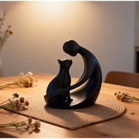New popular PLA material human and cat statue decoration modern desktop decoration statue decoration decoration decoration