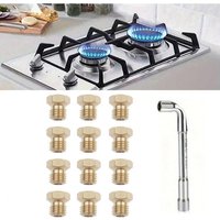 0.7*0.8CM M6*0.75 Gas Stove Nozzle Kit Long Lasting Brass Components Gas Stove Accessories Precision Nozzle Sizes