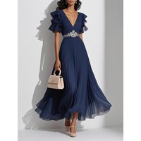 Customized Rhinestone Mother of Birde Dresses 2026 Womenโs Wedding Party Attire Lace Long Dress Elegant Evening Dress Midi Gown