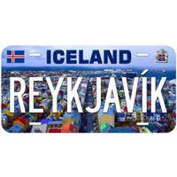 Reykjavik Iceland Novelty Car License Plate Aluminum