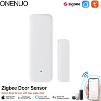 ONENUO Tuya Zigbee Door Sensor Smart Home Security Window Detector Automatic Sliding Door Magnetic Contact Sensor Alexa Google