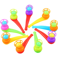 12Pcs Fun Magic Blowing Pipe Floating Ball Game Kids Birthday Party Favors Keepsakes Carnival Christmas Party Prizes Piñatas Toy