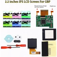 Hispeedido 2.2'' Drop in High Backlight IPS LCD Screen Brightness Kit No Need to Trim Shell For Game Boy Pocket No Solder