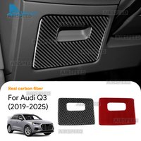 Real Soft Carbon Fiber Sticker for Audi Q3 F3 2019 2020 2021 2022 2023 2024 2025 LHD RHD Car Driver's Fuse Box Panel Trim