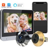 Tuya Smart 3MP WiFi Peephole Video Door Camera Security one-way Audio Night Vision 4.3' HD Video Door Camera